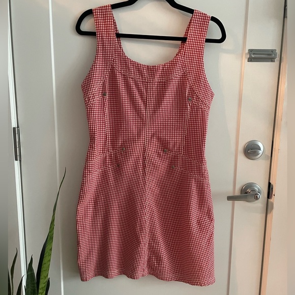 Vintage Italian Gingham Mini Dress - Picture 1 of 6